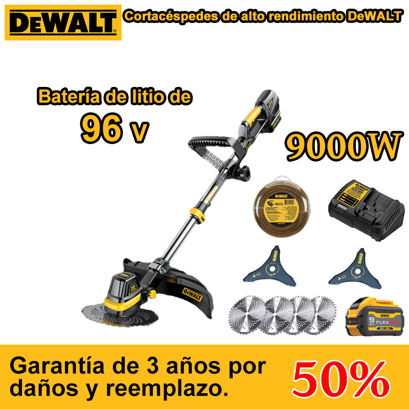 [DEWALT] Cortacésped con batería de litio de alto rendimiento + juego completo de accesorios + batería de litio de 9000W + 96V que se puede utilizar durante 24 horas con una sola carga.